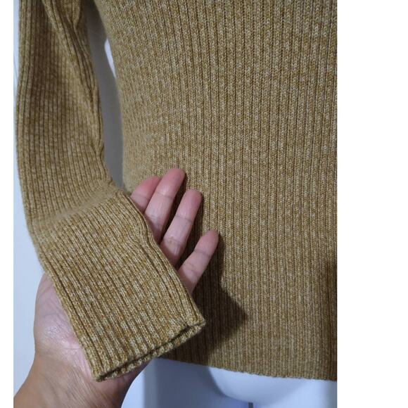 G2000 Womens Wool Blend Golden Tan V-Neck Knit Sweater Size 7 - Picture 7 of 9